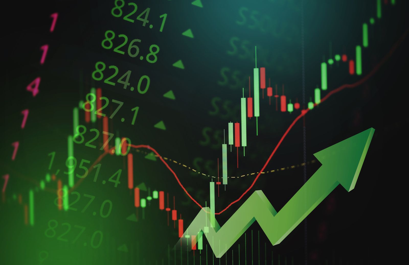 Charts, tickers, traders - shutterstock_2231197849